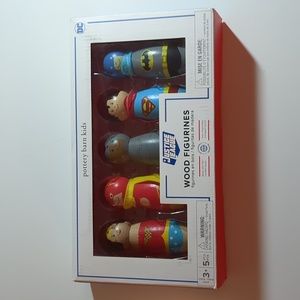 NWT Pottery Barn Kids Justice League Wood Figurines